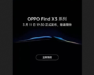 O vazamento "Find X3 launch". (Fonte: Weibo)