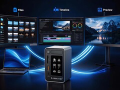 A nova estação de acoplamento também pode ser utilizada com três bildschirmen