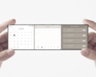 O conceito Oppo x Nendo "slide-phone" combina três telas dobráveis. (Imagem: Oppo)