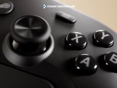 Close-up do controle Steam (2026)