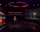 AMD exibiu uma de suas próximas placas gráficas no evento de lançamento da série Ryzen 7000 (imagem via AMD)