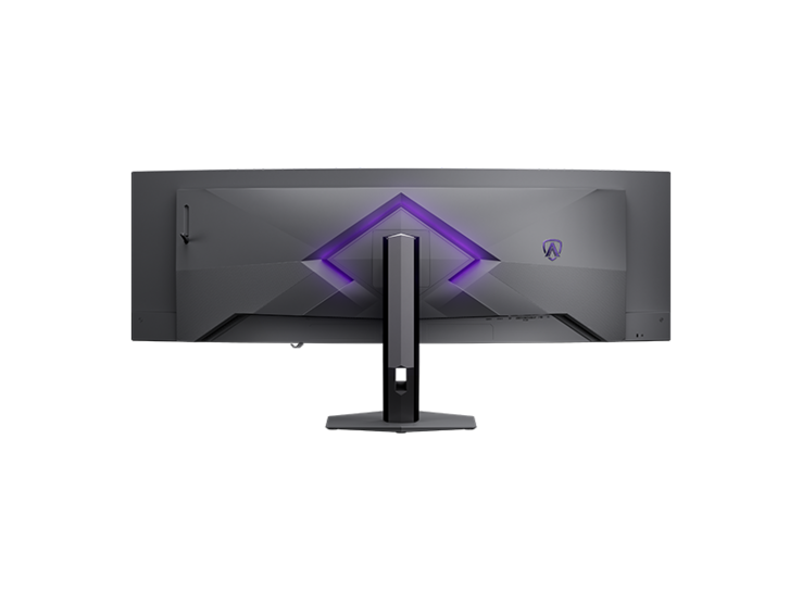 Vista traseira do monitor para jogos AOC Agon Pro AGP497UCZD