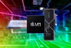 Apple Os chips da série M1 poderiam desafiar os Threadrippers da AMD e os cartões Ampere da Nvidia em alguns testes. (Fonte da imagem: AMD/Apple/Nvidia/Pinterest - editado)