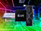 Apple Os chips da série M1 poderiam desafiar os Threadrippers da AMD e os cartões Ampere da Nvidia em alguns testes. (Fonte da imagem: AMD/Apple/Nvidia/Pinterest - editado)