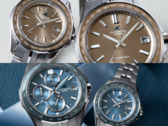 Na parte superior, temos o Casio Oceanus OCW-S400A-5AJF e o OCW-S40-5AJF, enquanto na parte inferior, temos o Oceanus OCW-S7000E-2AJF e o OCW-S40-2AJF. (Fonte da imagem: Casio)