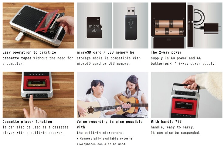 O Kenko Tokina KR-019CR funciona como um toca-fitas portátil clássico, modernizado com suporte a fonte de alimentação USB-C e capacidade de exportação de MP3. (Fonte da imagem: Kenko Tokina)