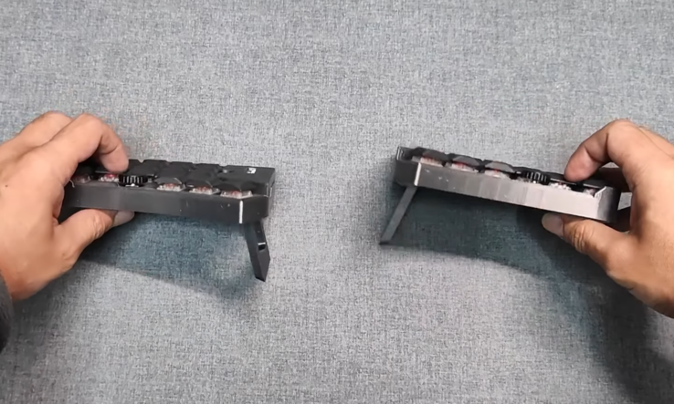 Tenda do teclado mecânico sem fio ergonômico PSKeeb 5. (Fonte da imagem: Tinker & Hack)