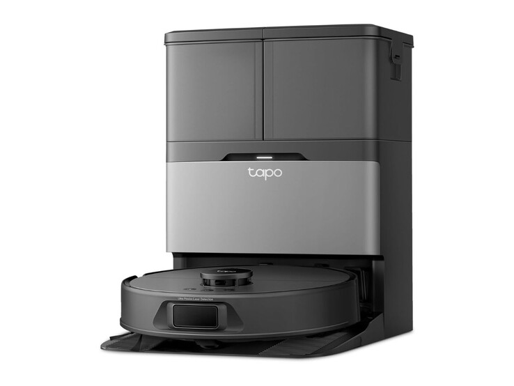 O robô aspirador e esfregão TP-Link Tapo RV50 Pro Omni em sua estação de acoplamento. (Fonte da imagem: TP-Link)