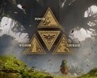 Símbolo da Triforce visto com The Great Deku Tree