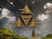 Símbolo da Triforce visto com The Great Deku Tree