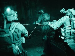 Filmagem do Battlefield 6 em engenharia mostrando uma missão noturna com óculos de visão noturna. (Fonte da imagem: Steam)