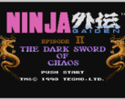 Imagem da tela de título de Ninja Gaiden II: The Dark Sword of Chaos