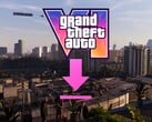 Banner sobre o tamanho do arquivo de GTA 6 com ícone de download exibido