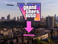 Banner sobre o tamanho do arquivo de GTA 6 com ícone de download exibido