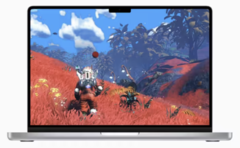 Jogos AAA como No Man&#039;s Sky suportam o MetalFX no Mac, mas originalmente também suportavam a tecnologia FSR da AMD nos PCs. (Imagem: Apple)