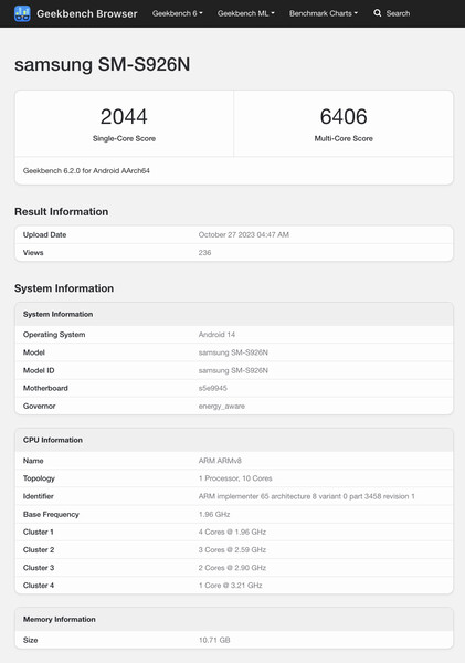 (Fonte da imagem: Geekbench)