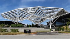 O edifício da sede da Nvidia Corp., localizado em Santa Clara, Califórnia