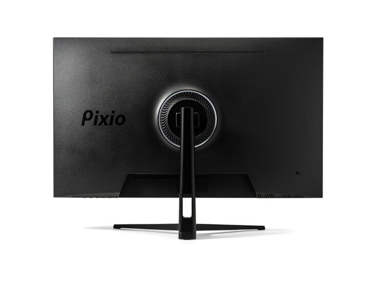 O monitor para jogos Pixio BX32UF apresenta um design relativamente minimalista para um monitor de jogos.