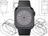 O relógio Apple da patente vem com uma caixa destacável para maior funcionalidade. (Fonte da imagem: Apple (Watch Series 8)/USPTO - editado)