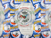 O novo relógio da colaboração entre a Casio e Pokémon possui um pequeno submostrador com design inspirado em uma Poké Ball.
