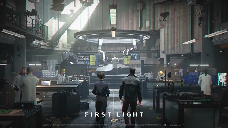 Os jogadores de 007 First Light podem visitar o laboratório de Q, onde ferramentas úteis de espionagem e veículos são criados como protótipos. (Fonte da imagem: IO Interactive)