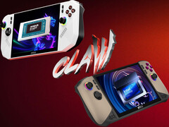 O MSI Claw A8 equipado com Ryzen Z2 Extreme ainda não está disponível fora da China. Na foto: os dois dispositivos portáteis para jogos. (Fonte da imagem: MSI - editado)