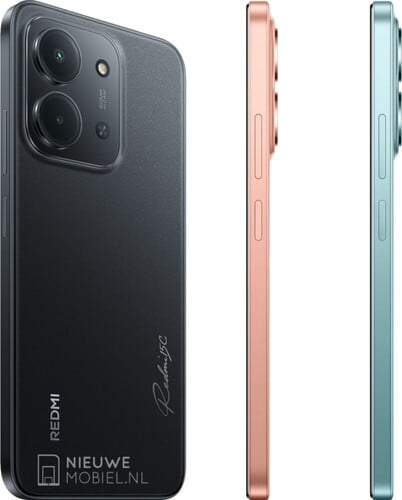 O Redmi 15C em Midnight Black, Twilight Orange e Mint Green. (Fonte da imagem: NieuweMobiel)