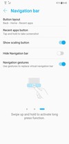 Gesture navigation settings