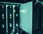 Close-up de racks de servidores em um data center