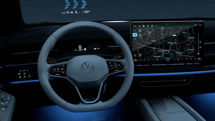 O projeto do cockpit do ID.7 é revelado. (Fonte: Volkswagen)