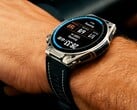 O Amazfit Balance Ultra é feito de titânio e cristal de safira.