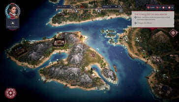 Uma imagem mostrando o mapa-múndi no jogo Expeditions: Rome.