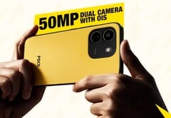 O Poco X8 Power vem equipado com uma bateria de 10.000 mAh em seu chamarativo chassi amarelo.