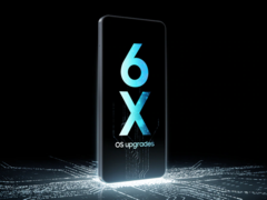 A imagem promocional oficial do Galaxy A07 (4G) destaca as seis principais atualizações do sistema operacional. (Fonte da imagem: Samsung)