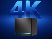 A Steam Machine da Valve é vista com um fundo em 4K
