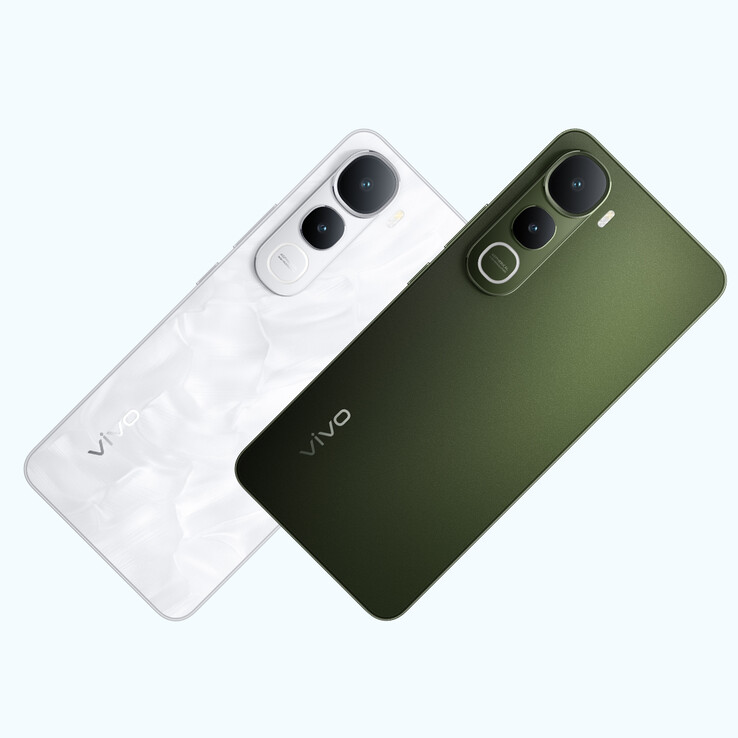 O Vivo Y400 5G vem nas cores verde oliva e branco glamouroso (Fonte da imagem: Vivo)