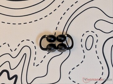 Vista superior dos fones de ouvido Clip 2.