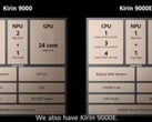 O Kirin 9000 vs. o 9000E. (Fonte: HuaweiCommunity)