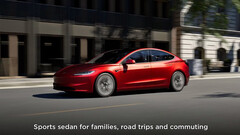 2024 Model 3 Highland apareceu brevemente no site (imagem: Tesla)