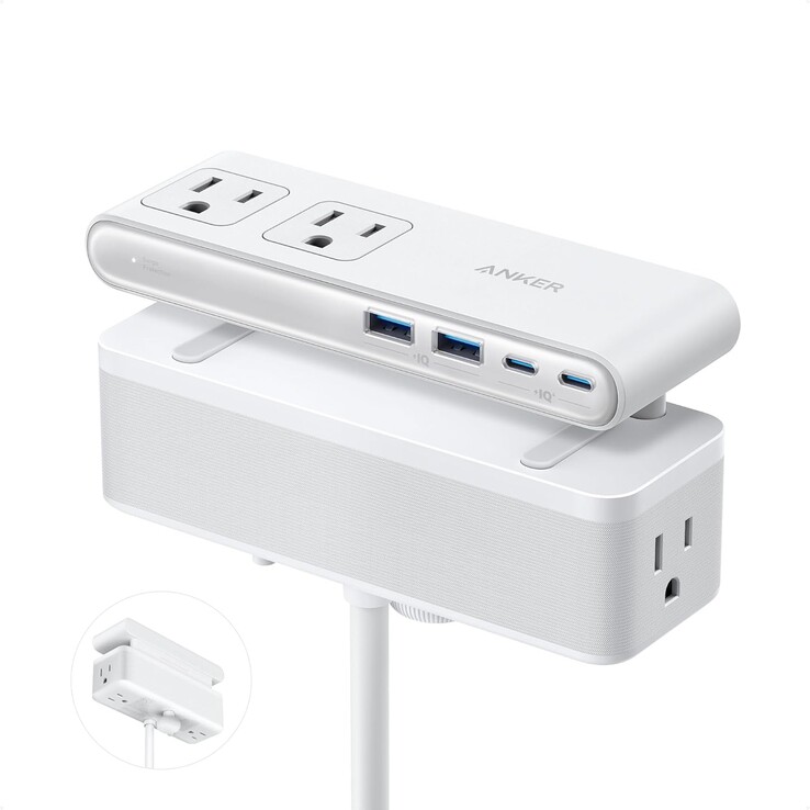 Anker Nano Power Strip (10 em 1, 70 W, grampo) em branco