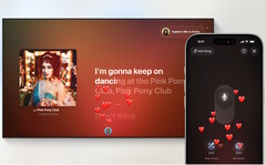 Apple TVs com iPhones se transformam em máquinas de karaokê com o tvOS 26. (Fonte da imagem: Apple)