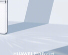 O P50 Pocket parece ter um painel de fundo texturizado. (Fonte da imagem: Huawei)