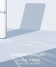 O P50 Pocket parece ter um painel de fundo texturizado. (Fonte da imagem: Huawei)