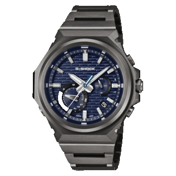 O relógio G-Shock GST-B1000BD-2A vem com um mostrador azul