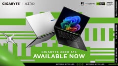 O Gigabyte Aero X16 oferece até 14 horas de duração da bateria
