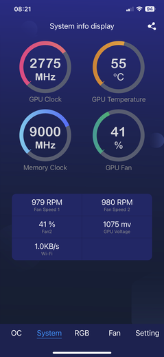 Xtreme Tuner Plus - monitoramento do sistema