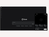 Uma imagem promocional do Grok da xAI que mostra a interface do chatbot no desktop e no celular. (Fonte da imagem: xAI)