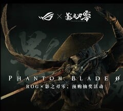 Uma imagem promocional da colaboração entre Phantom Blade Zero e a ROG