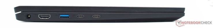 Conector oco, HDMI, USB 3.2 Tipo A, 2 x USB Tipo C com PD e Thunderbolt 4