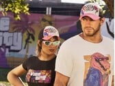 Lucia e Jason vestindo roupas do GTA 6: Vice City